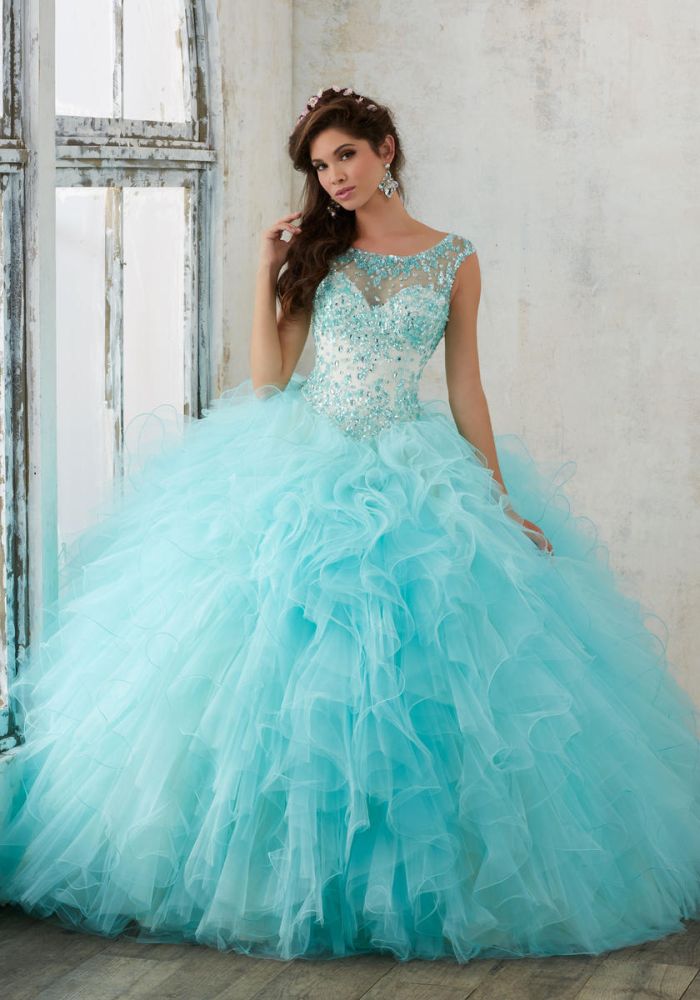 Valencia by Mori Lee 60013 Ruffle Tulle Quinceanera Dress: French Novelty