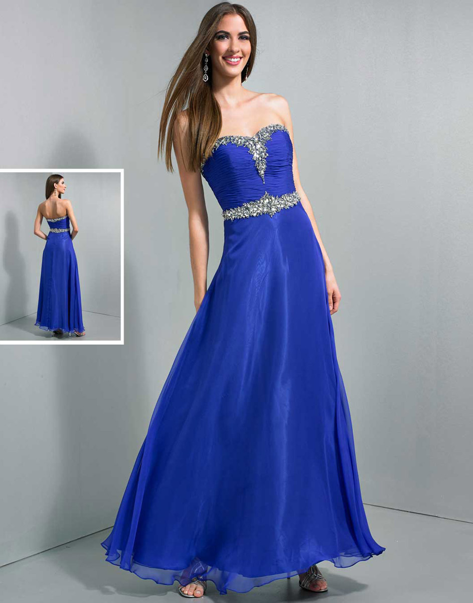 French Novelty: Wow 6003 Ruched Beaded Evening Gown