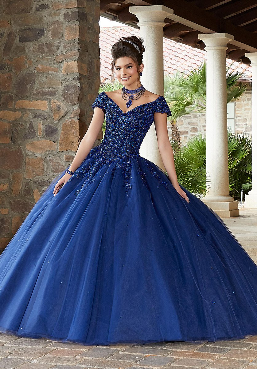 French Novelty: Valencia 60091 Crystal Beaded Quinceanera Dress