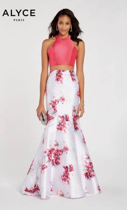 alyce 2 piece prom dress