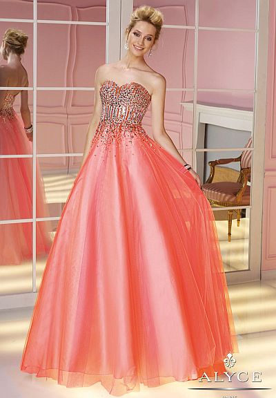 Alyce Paris 6200 Beaded Sequin A-Line Gown: French Novelty