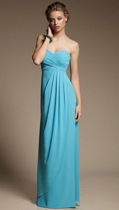 strapless bridesmaids dress