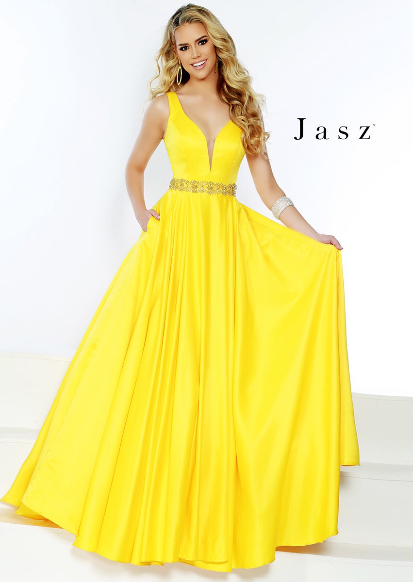 French Novelty Jasz Couture 6421 Amazing Prom Gown With Pockets 5600