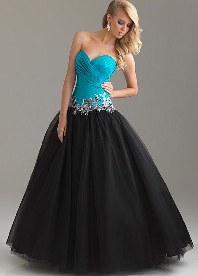 Night Moves Dramatic Ball Gown for Prom 6434: French Novelty