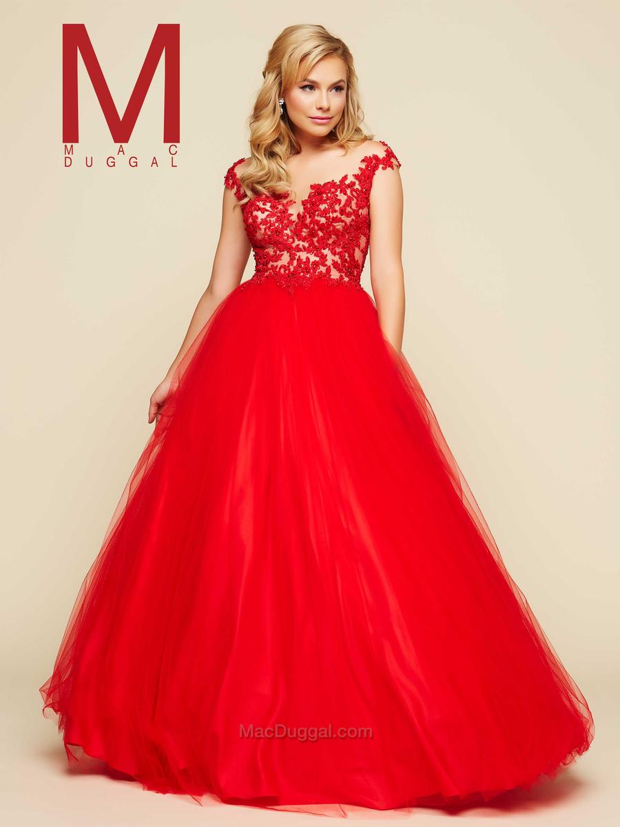 French Novelty: Mac Duggal 65360H Lace Ball Gown