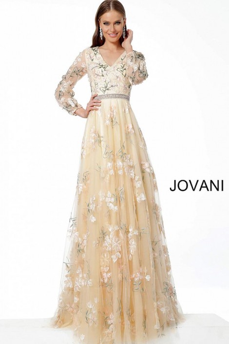 floral maxi formal dress