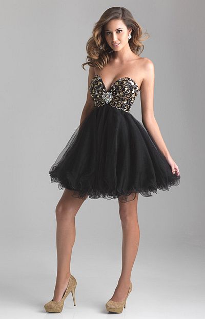 Night Moves by Allure Flowy Short Homecoming Dress 6625: French Novelty