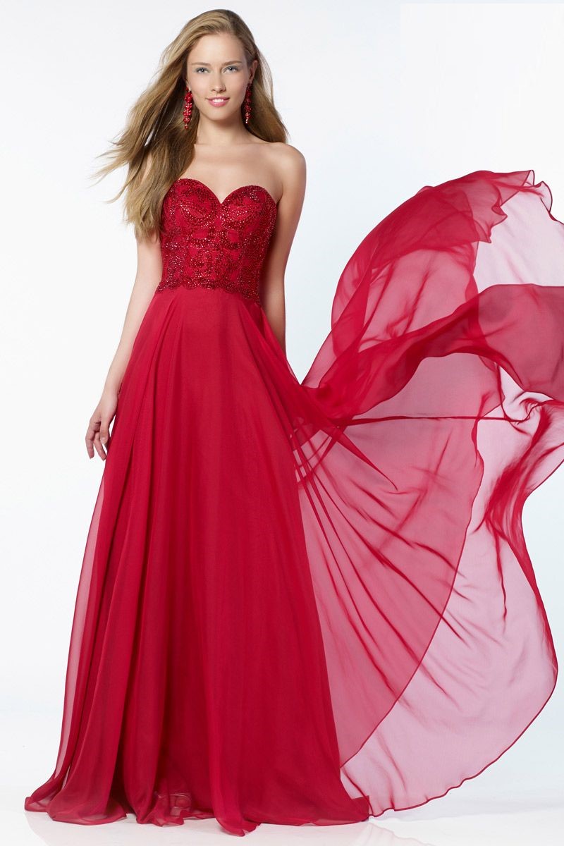 Alyce Paris 6684 Sweetheart Chiffon Prom Dress: French Novelty