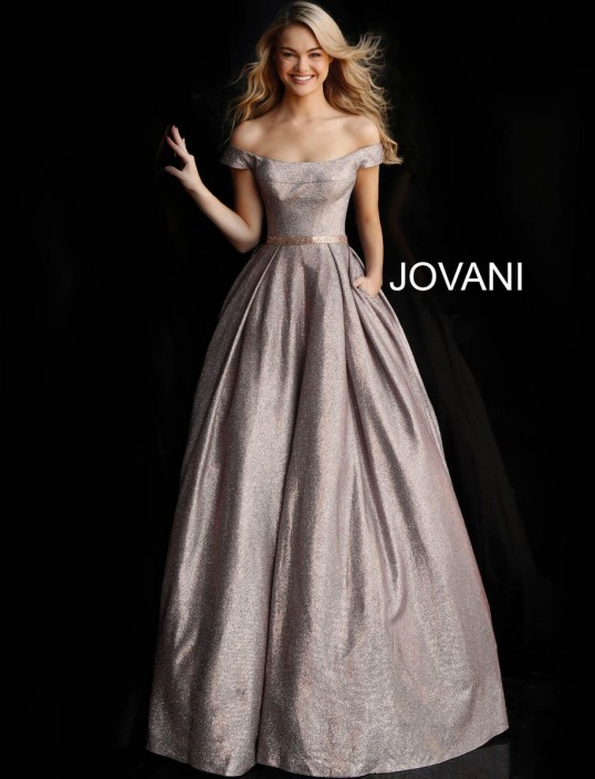 jovani off the shoulder gown