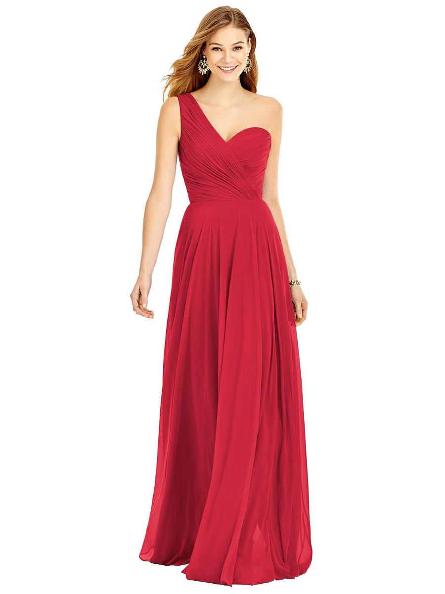 After Six 6751 One Shoulder Draped Bridesmaid Dress: French Novelty