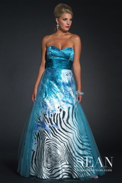 turquoise animal print dress