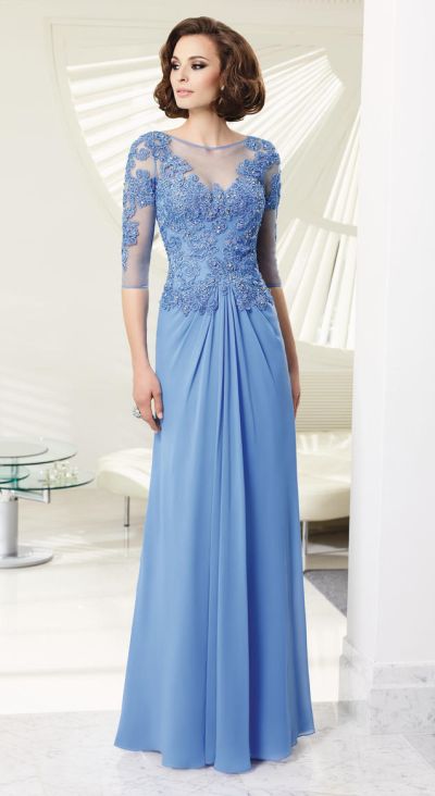 VM Collection 70903 Chiffon Mother of the Bride Dress: French Novelty