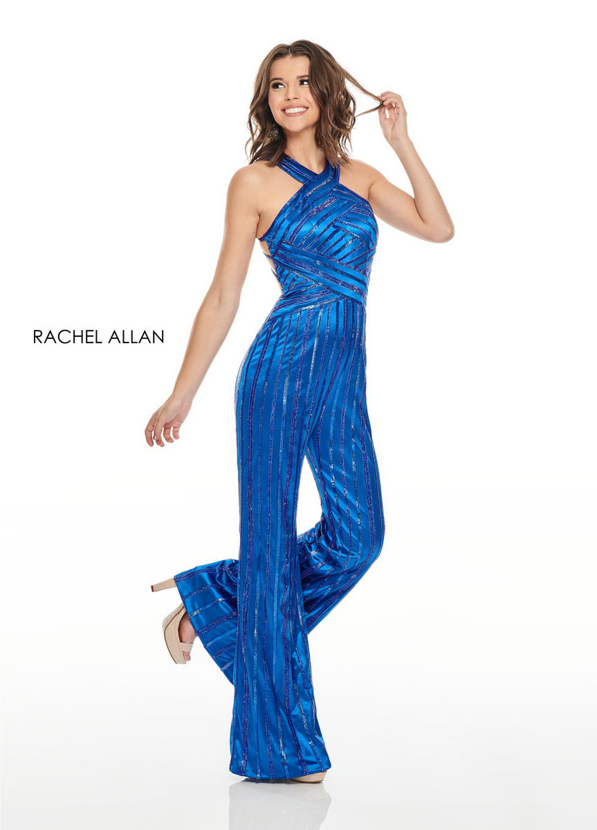 French Novelty: Rachel Allan 7098 Beaded Lycra Jumpsuit