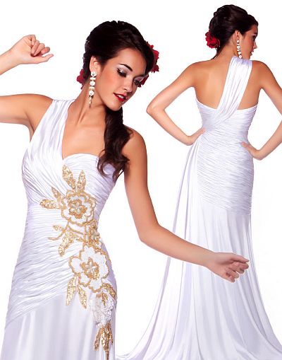 goddess evening gown