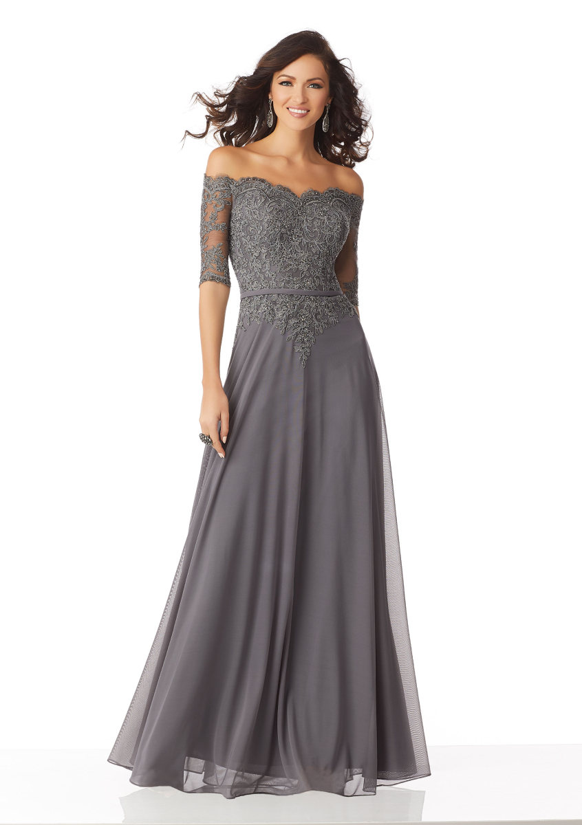 MGNY by Morilee 71822 Off the Shoulder Mothers Gown ...