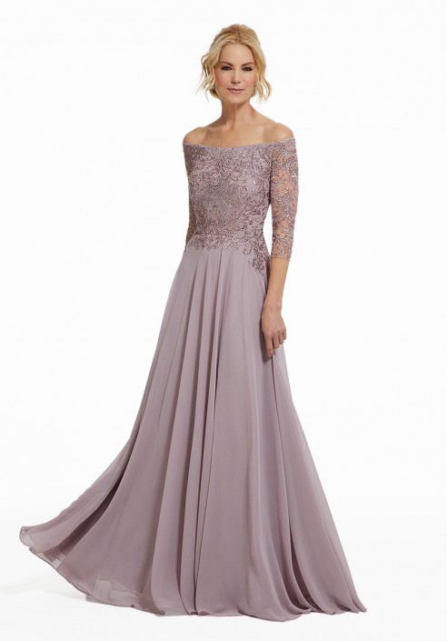 off the shoulder mother of the bride gowns