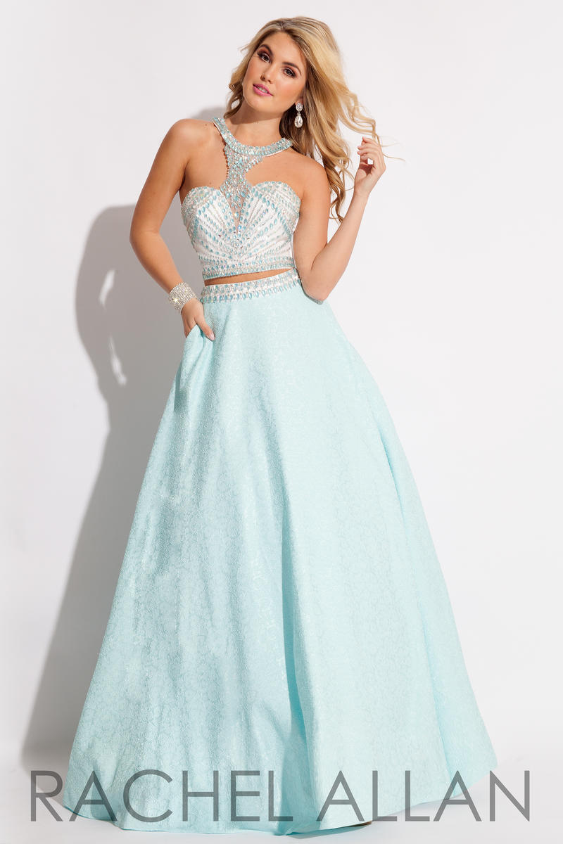 Rachel Allan 7226 Textured 2pc Prom Gown: French Novelty