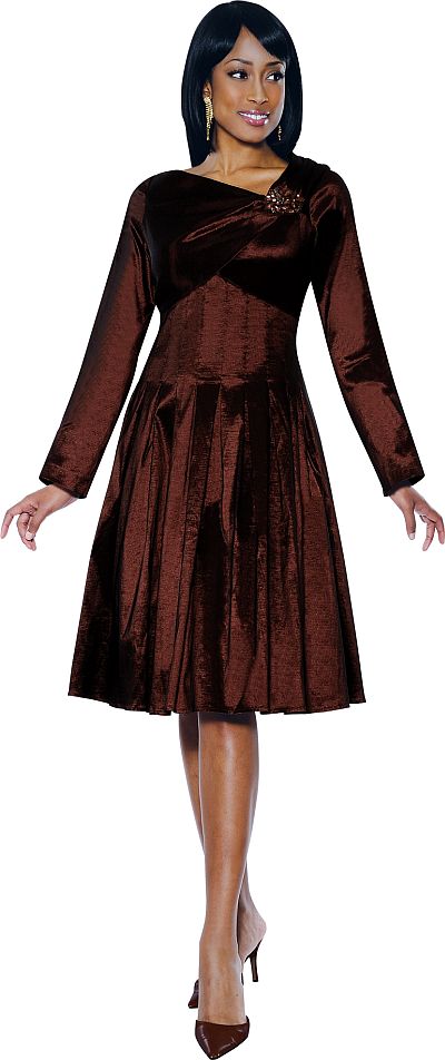 Terramina 7368 Long Sleeve Church Dress: French Novelty