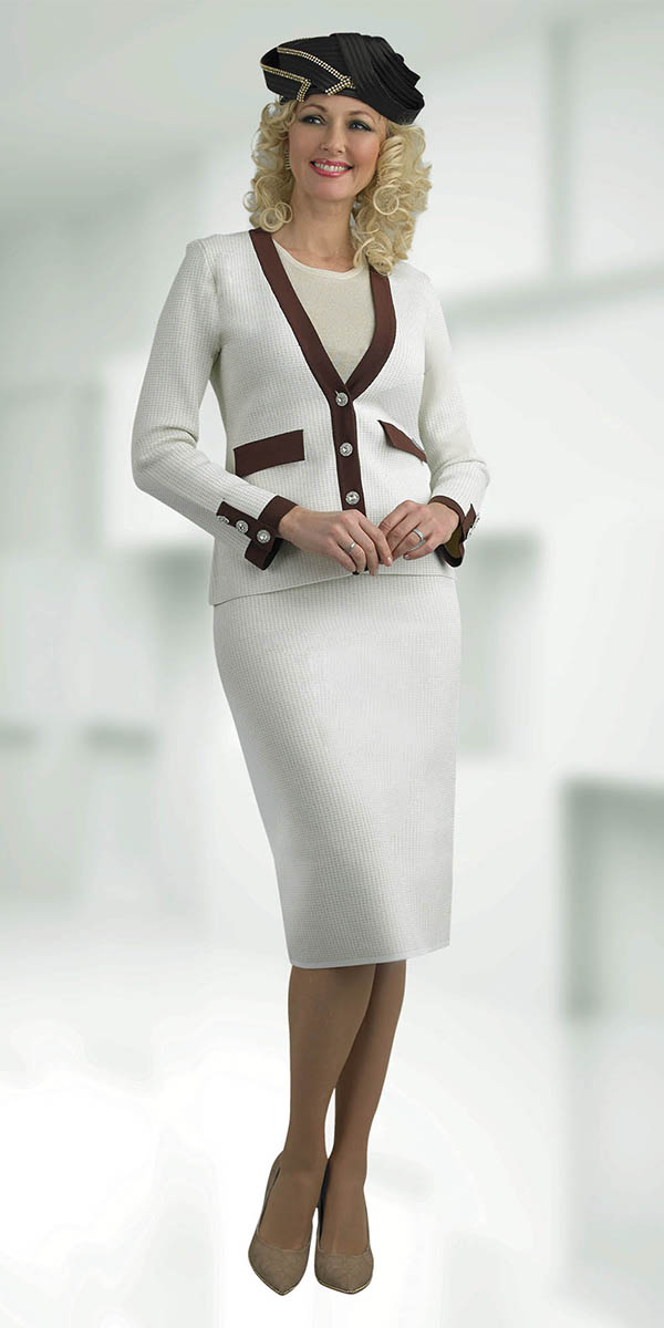 Lily and Taylor 742 Ladies Fashionable Knit Church Suit