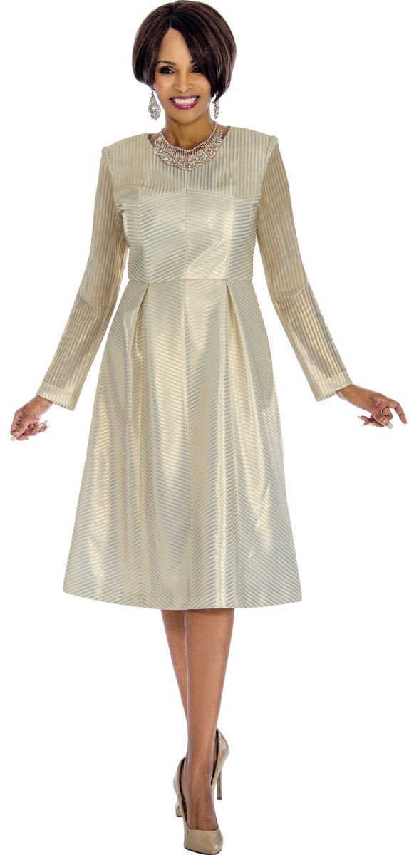 gold church dress