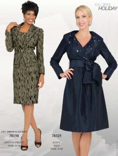 Stacy Adams Womens 78325 Long Sleeve Dress: French Novelty