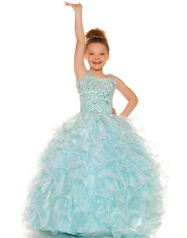 Sugar by Mac Duggal Girls Pageant Dress 81675S - French Novelty