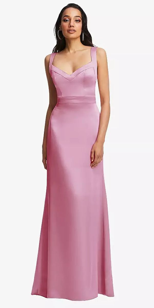 French Novelty Dessy Social 8228 Sleek Low Back Bridesmaid Dress