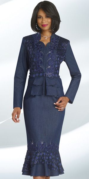 French Novelty: DV Jeans 8401 Womens Denim Church Suit