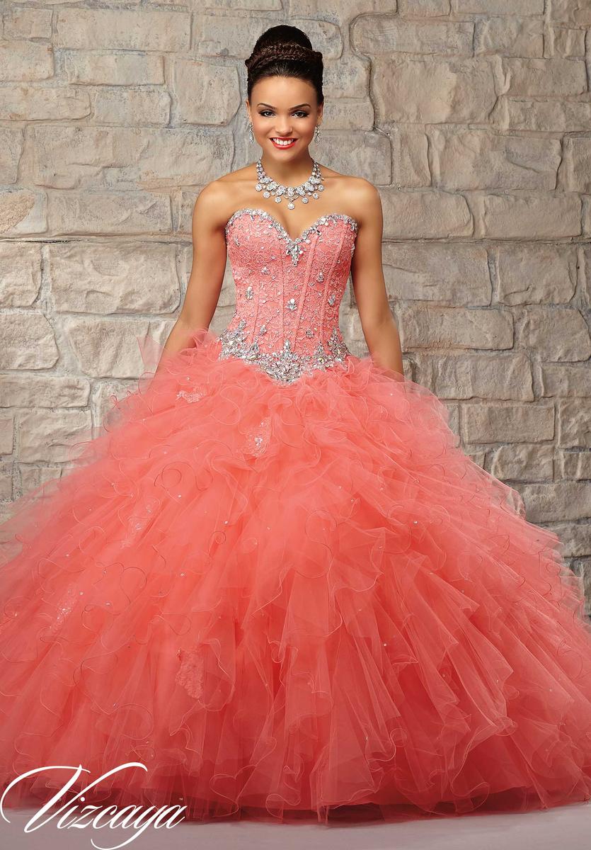 Vizcaya 89032 Beaded Lace Quinceanera  Dress  French Novelty