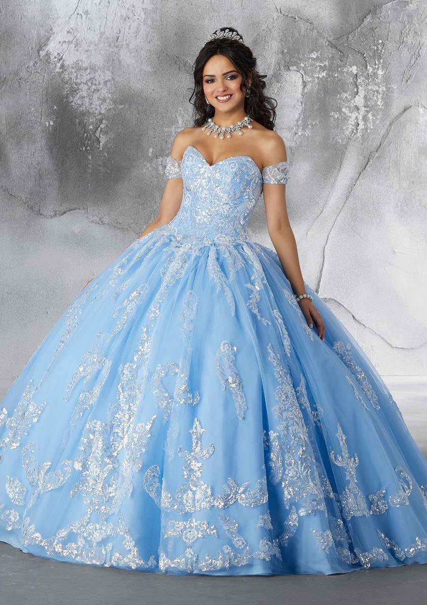 French Novelty: Vizcaya 89186 Quinceanera Dress with Sequins