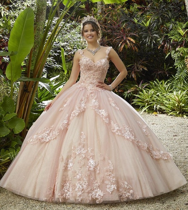 French Novelty: Vizcaya 89286 Gorgeous 3-D Sequin Quince Ballgown