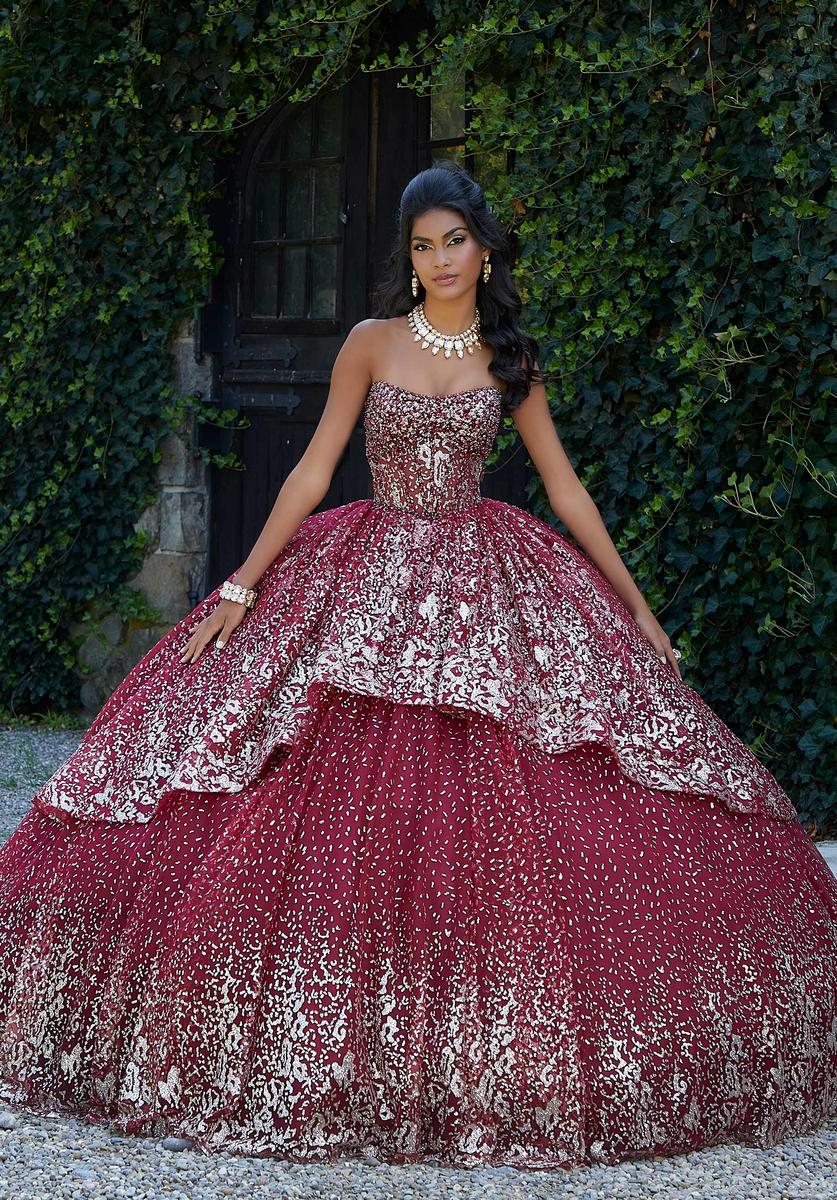 French Novelty Vizcaya 89452 Striking Quinceanera Dress with Bolero