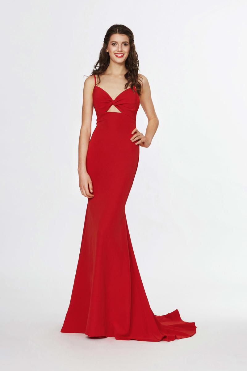 French Novelty: Angela and Alison 91016 Cut Out Front Prom Dress