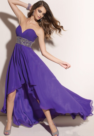 Paparazzi Chiffon Prom Dress with Flowy Skirt 91041 by Mori Lee: French ...