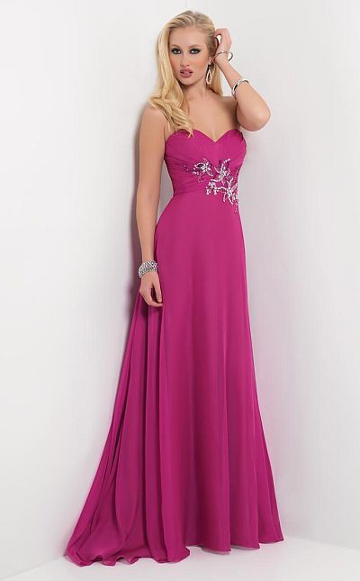 Blush Prom Elegant Jeweled Long Homecoming Dress 9436: French Novelty