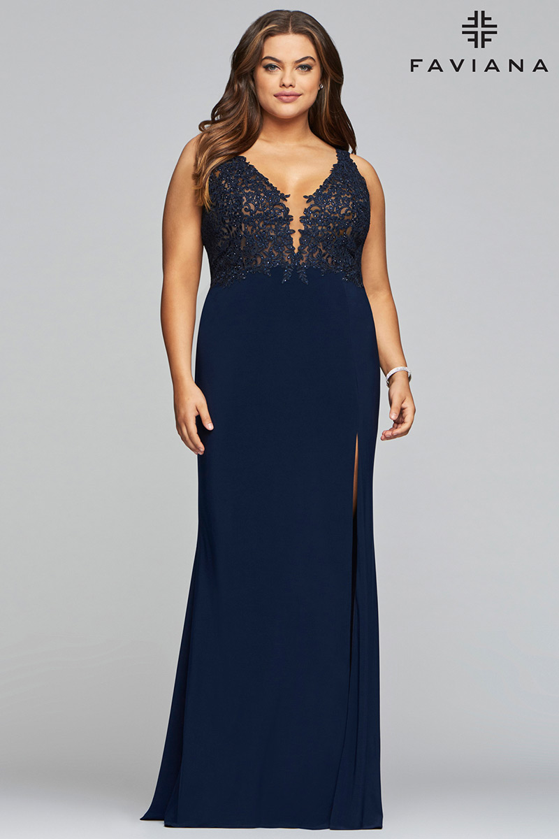 French Novelty: Faviana Curve 9463 Updated Plus Size Prom Dress