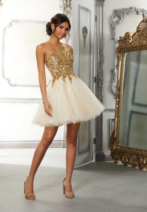 Sweet 16 Dress Short Gold