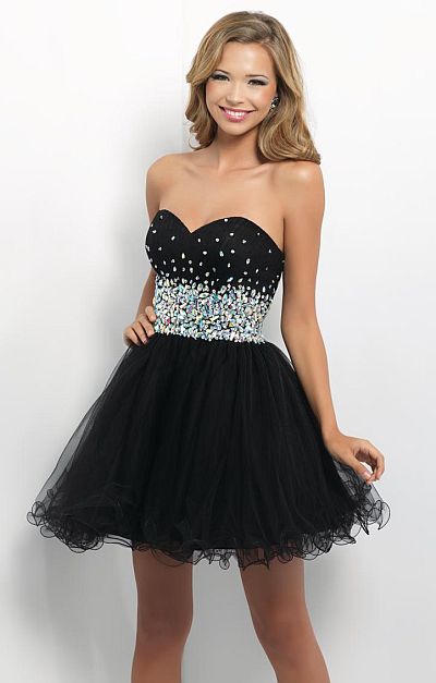 Blush Corset Back Short Homecoming Dress 9663: French Novelty