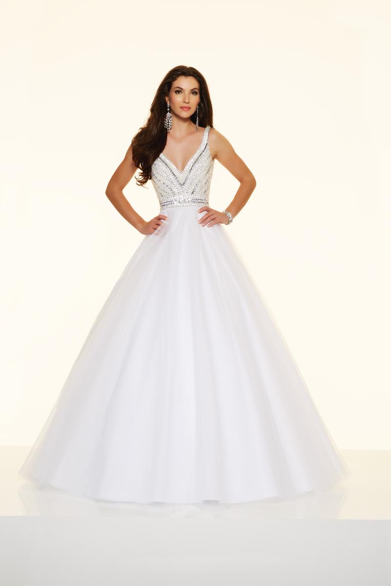 French Novelty: Mori Lee Paparazzi 98081 Beaded Tulle Ball Gown