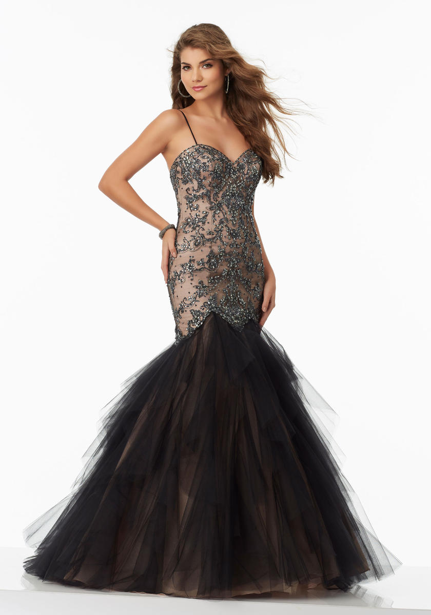 Morilee Prom 99063 Ruffle Mermaid Dress: French Novelty