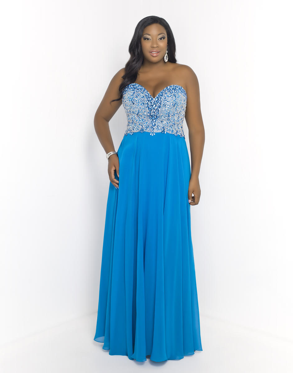 French Novelty: Blush Too 9950W Plus Size Formal Gown