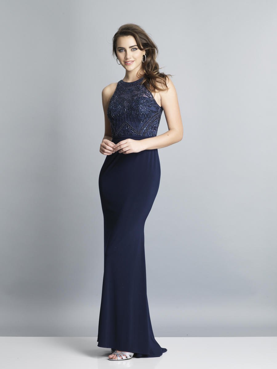 French Novelty: Dave and Johnny A7300 Keyhole Back Prom Gown