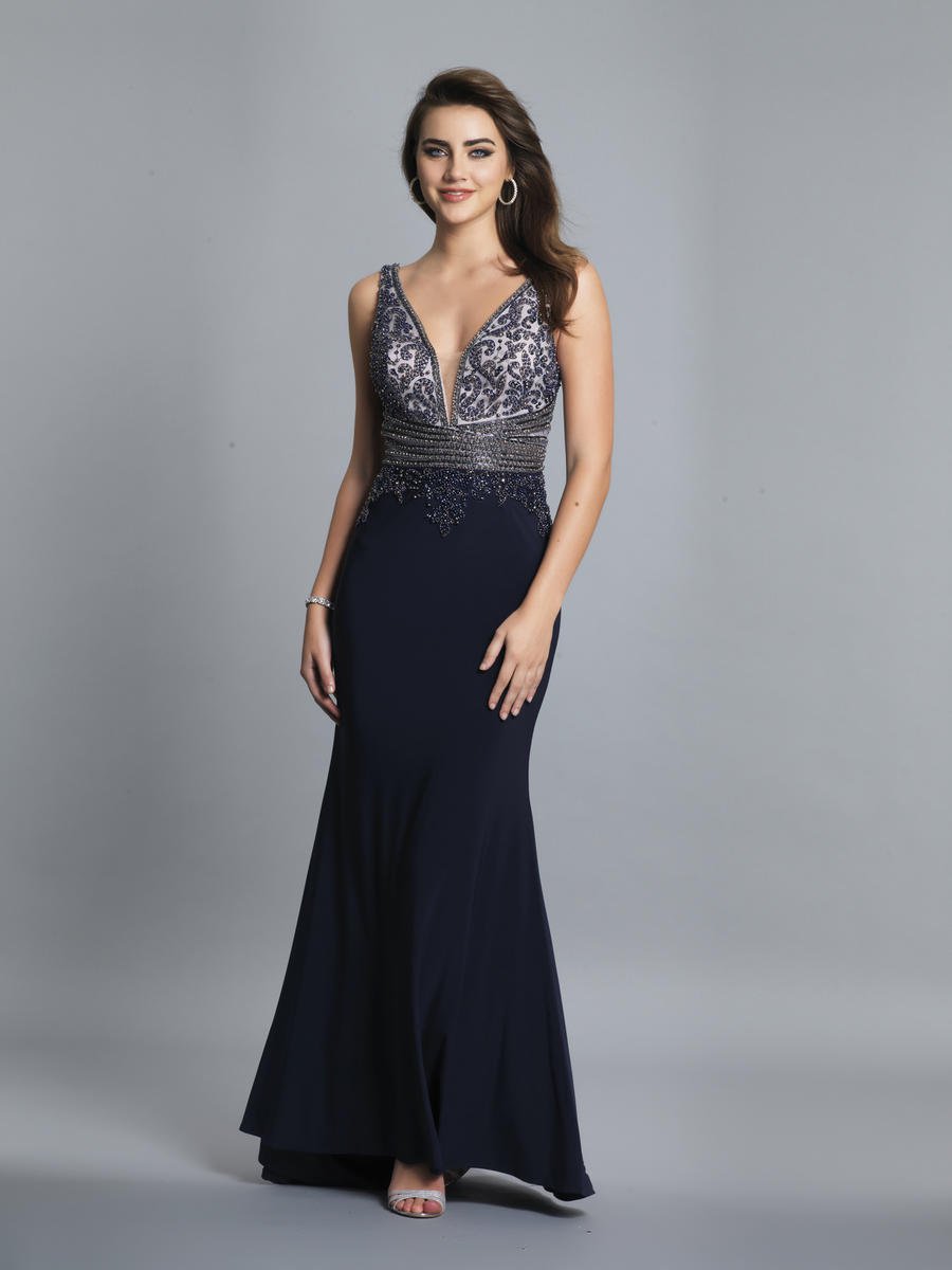 French Novelty: Dave and Johnny A7429 Low Cut Gown