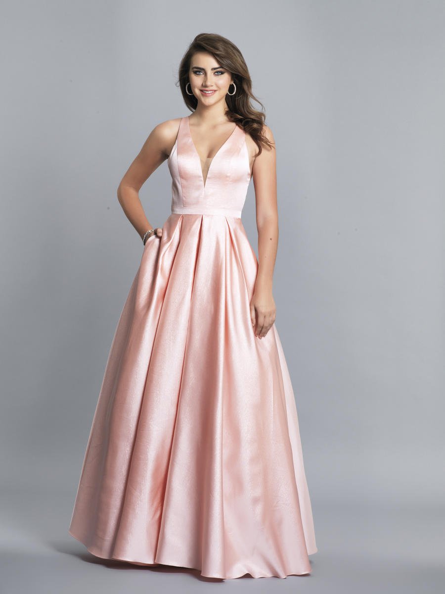 French Novelty: Dave and Johnny A7436 Elegant Gown with Pockets