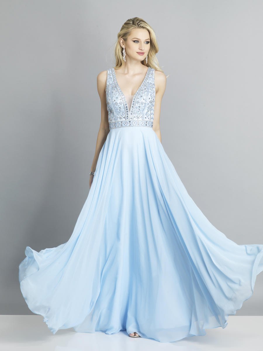 French Novelty: Dave And Johnny A7926 Sleeveless Beaded Top Gown