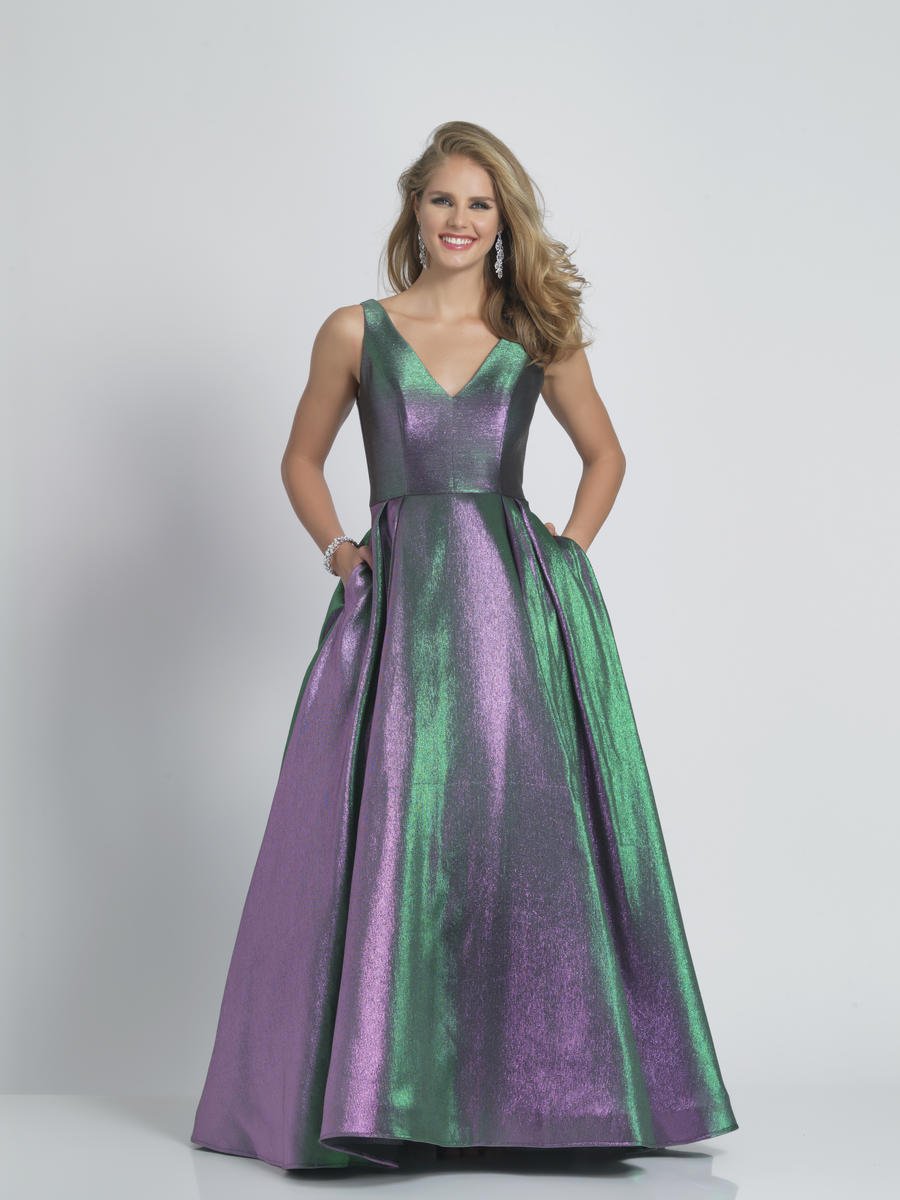 French Novelty Dave and Johnny A9107 Iridescent Ball Gown