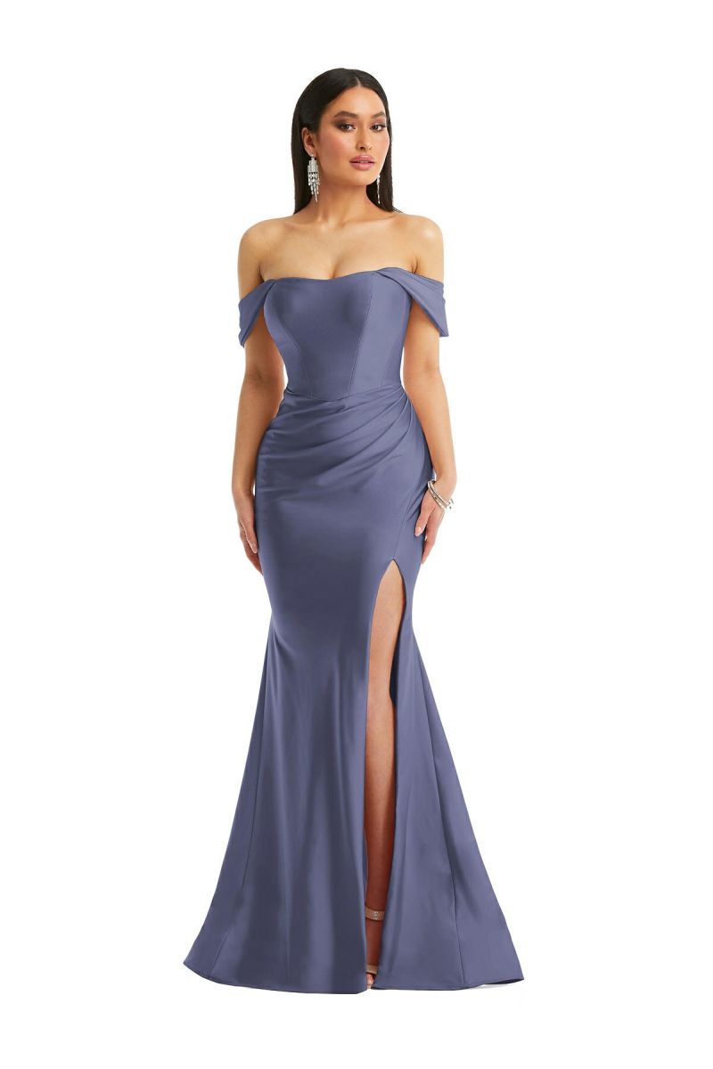 French Novelty: Cynthia and Sahar CS101 Off Shoulder Fitted Bridesmaid ...