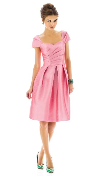 Alfred Sung D574 Short Bridesmaid Dress by Dessy - French Novelty