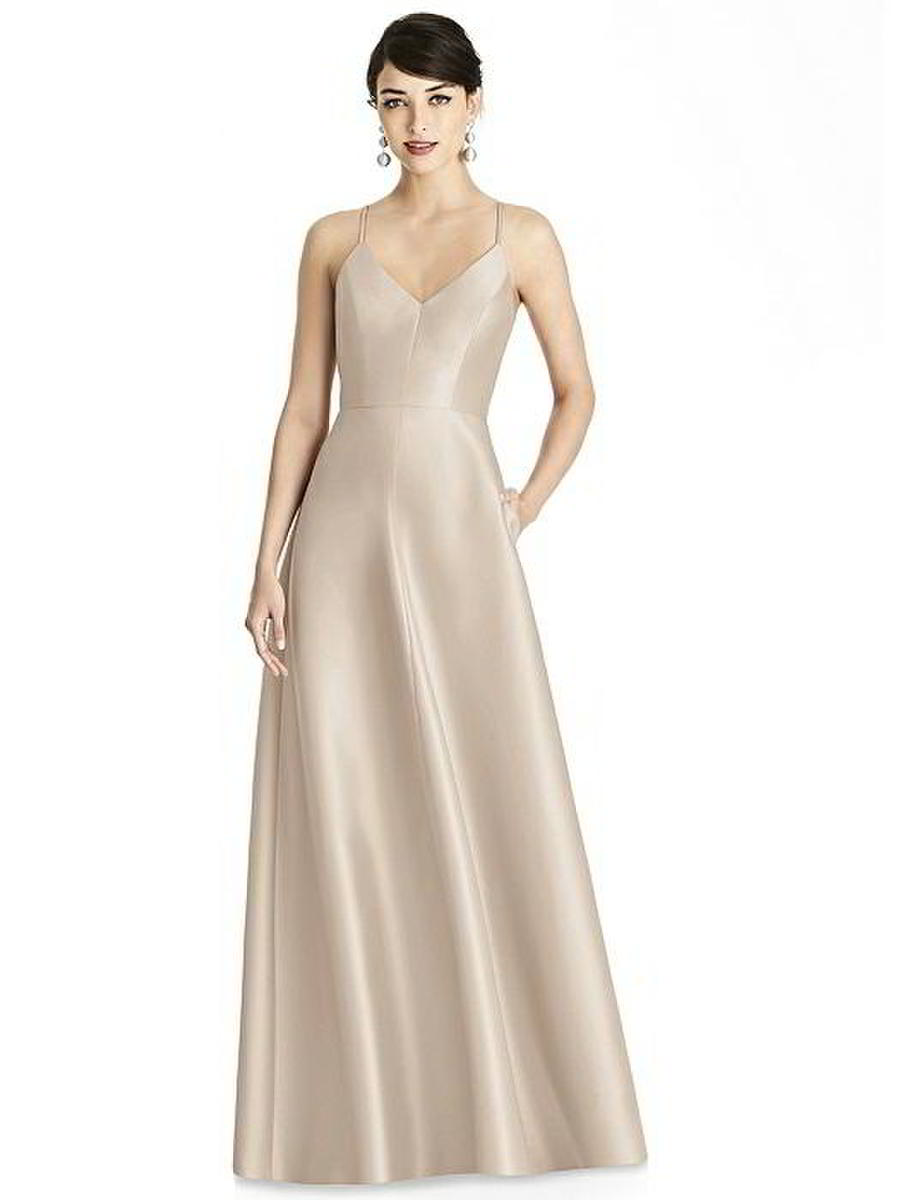 French Novelty: Alfred Sung D750 Spaghetti Strap A-Line Bridesmaid Dress