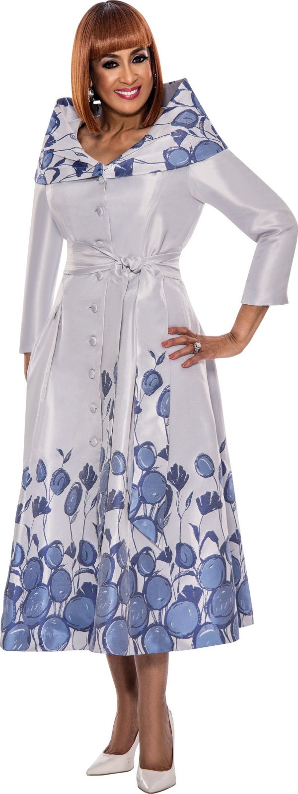 Dorinda Clark Cole DCC131 Floral Church Dress: French Novelty